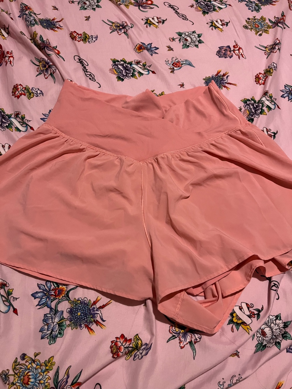 aerie light pink Athletic Shorts with Liner